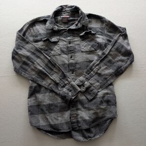 Tony Hawk 100% Cotton Plaid Flannel Button Up Skater Gorpcore Y2K Grunge XL